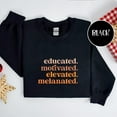 thumbnail image 1 of Embroidery Design : Educated Motivated Melanated Embroidery - Black History Month Embroidery, Educated Motivated Melanated Embroidery., 1 of 4
