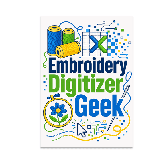 Embroidery Digitizer Geek Art - Creative Tech Decor - 13x19 Poster Print