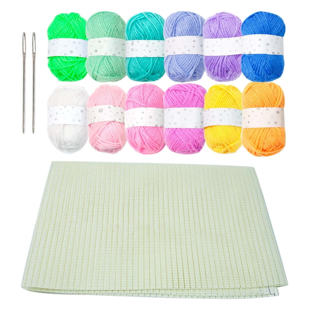 Embroidery Fabric and Embroidery Thread Needle, Needlework Fabric for Stitching