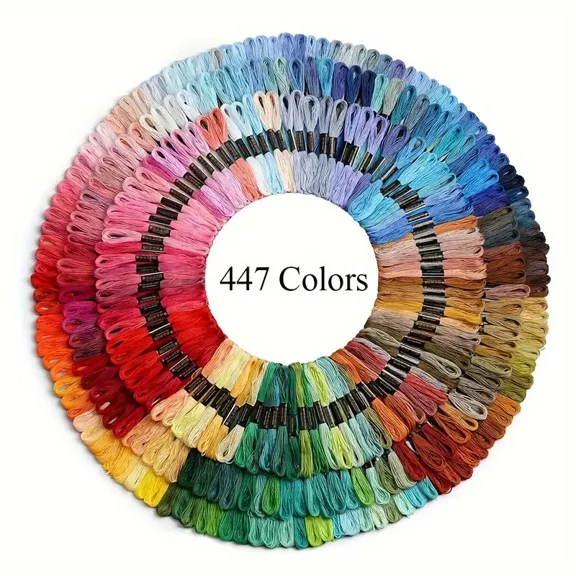 Embroidery Floss | Rainbow Thread for Embroidery,Cross Stitch Thread,Crafting Arts Embroidery Strings Bulk（447 Colors）
