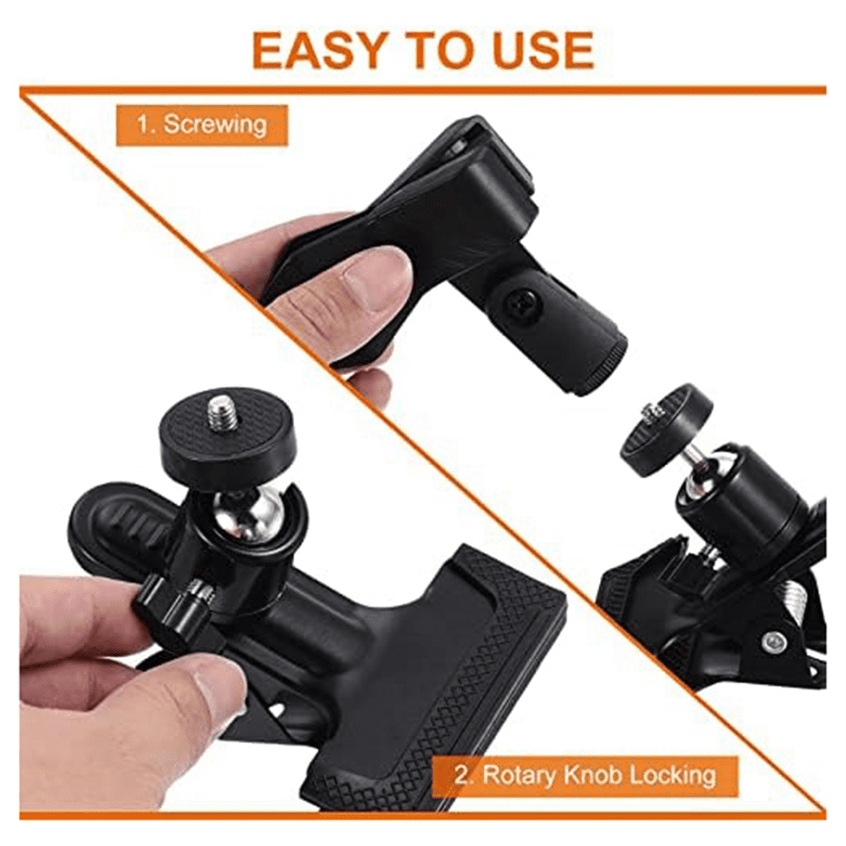 Embroidery Hoop Clip, 360° Swivel Adjustable Table Clip, Crossstitch Clip Opening Up to 4.03 cm, for Needle Sewing, 4PCS