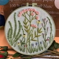 thumbnail image 1 of Embroidery Kit under $5! Yannianjz Beginner Embroidery Kit, Complete DIY Hand Embroidery Set with Hoop, Fabric, and Thread, Floral Design Craft for Stress Relief and Home Decor, 1 of 3