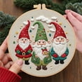 thumbnail image 1 of Embroidery Kit - Beginner Embroidery kit for Adults, DIY Christmas Cross Stitch Kits with Patterns, Threads, Hoop for Yuletide Gift, 1 of 6