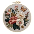 thumbnail image 1 of Embroidery Kit for Beginners & Adults Starter Kit, Cross Stitch Kits,DIY Hand Embroidery Needlepoint Set with , Pre-Printed Fabric, Threads and Instructions, 1 of 4