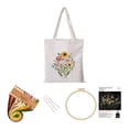 thumbnail image 1 of Embroidery Kit Canvas Tote Bag for Beginners,Cross Stitch Kits for Adults,DIY Books Flowers Pattern,Women Shopping Reusable Grocery Bags, 1 of 7
