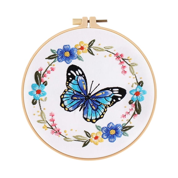 Embroidery Kits Butterfly Floral Pattern Embroidery Making Kits Embroidery Set