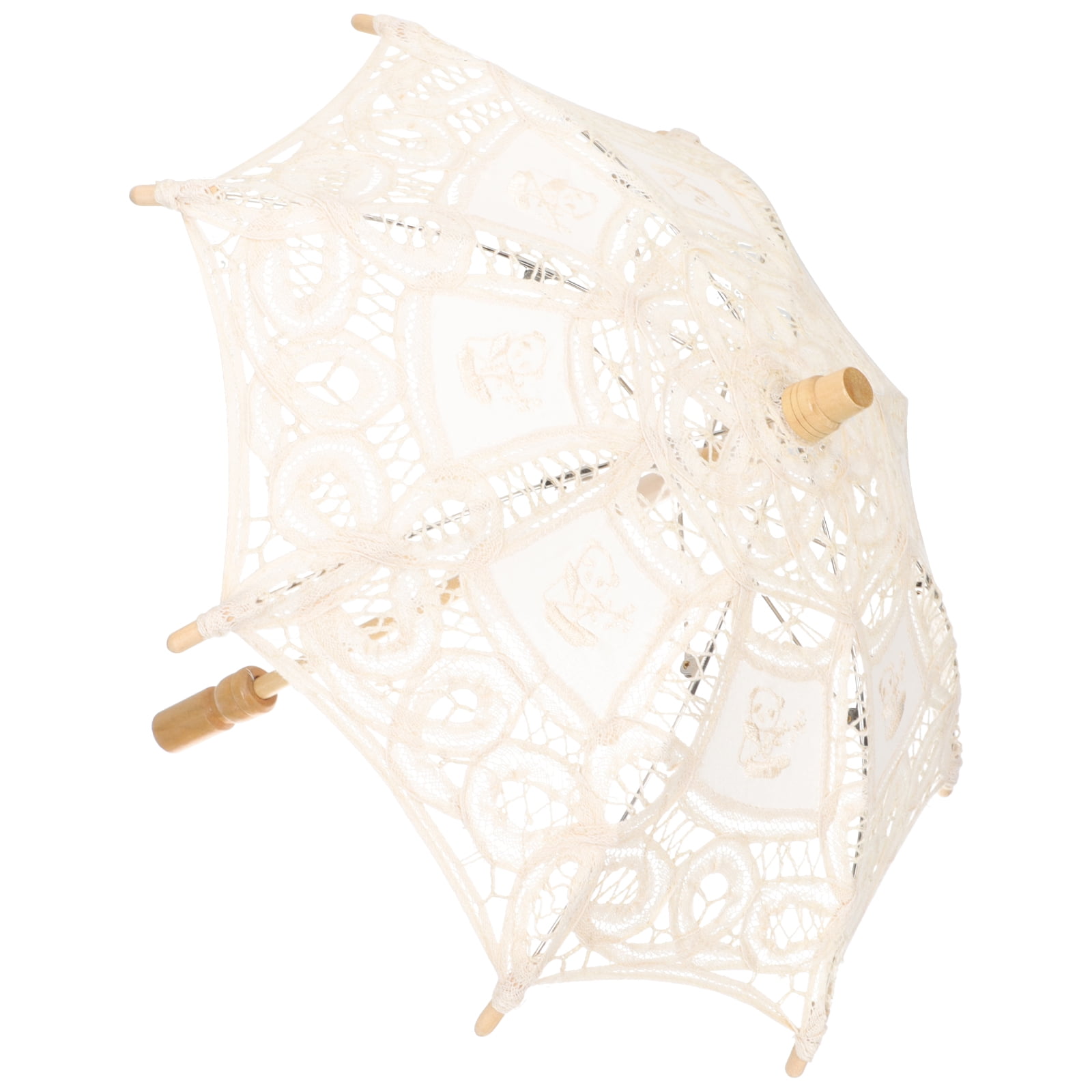 Embroidery Lace Umbrella Umbrellas for Tea Party Bridal Shower White ...