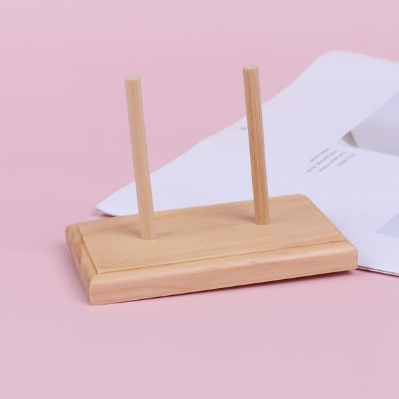 Supvox 1Pc Premium Wood Embroidery Beaded Wire Rack for Thread Storage