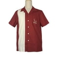 thumbnail image 1 of Embroidery Men Shirt Two-tone Color Bowling Shirts, 1 of 6
