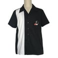 thumbnail image 1 of Embroidery Men Shirt Two-tone Color Bowling Shirts, 1 of 6