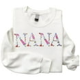 thumbnail image 1 of Embroidery Nana Sweatshirts For Women Gift Sweatshirt From Grandkids Nana Flower Grandma Gift Mothers Christmas, 1 of 7