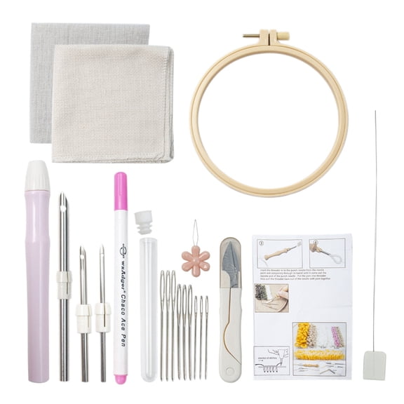 Embroidery Needle Adjustable Needle Hooking Tool Kits Rug Embroidery Pen for Embroidery Stitching