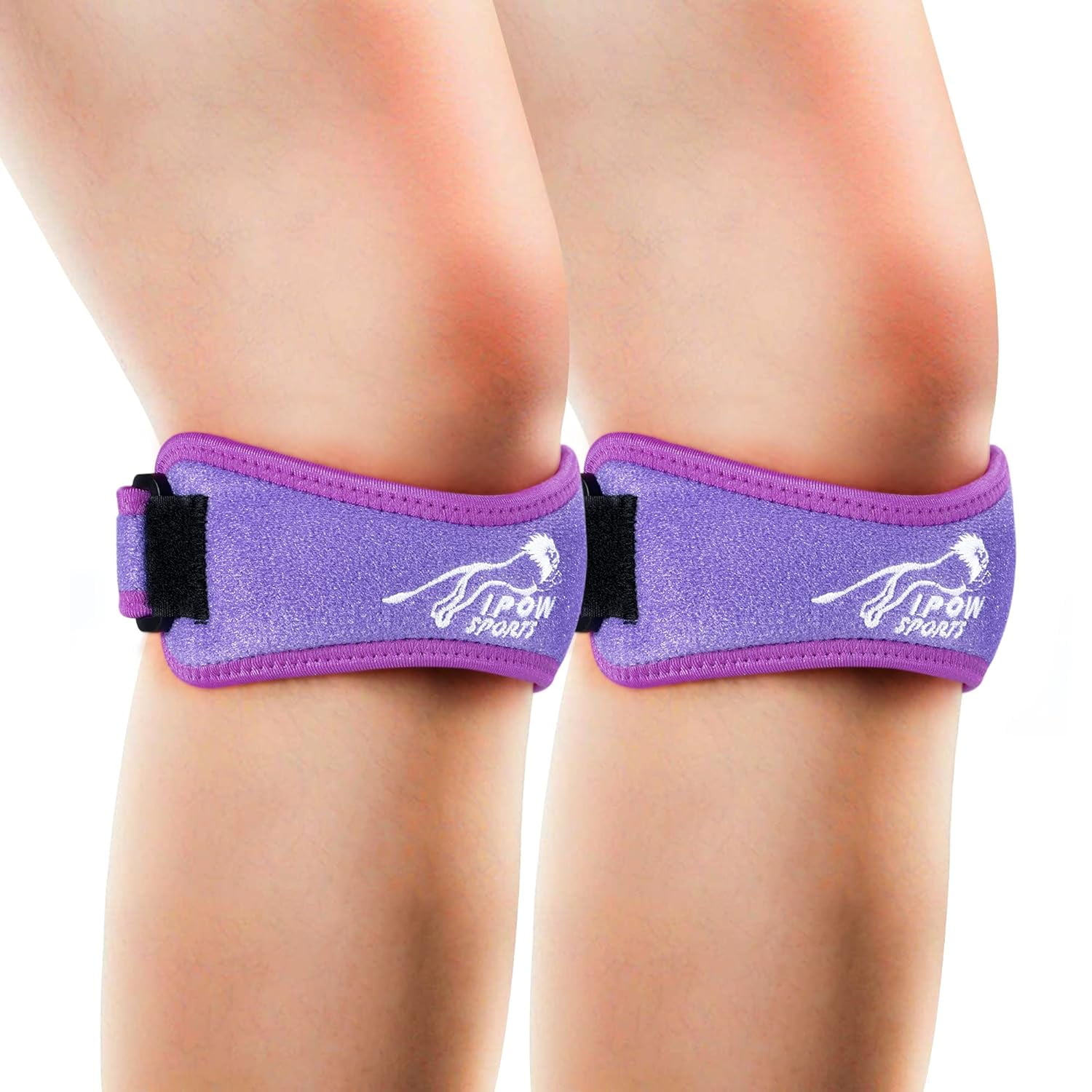 Embroidery Patellar Tendon Support Strap 2 Pack, Knee Pain Relief & Patella Stabilizer Knee Strap, knee Support for Women and Men, Knee Braces for Running, Working Out, Weightlifting, Arthritis,