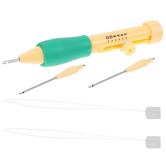 Embroidery Pen Punch Needle Knitting Kit Tool Needles Felting Threader Kits Adults Beginner