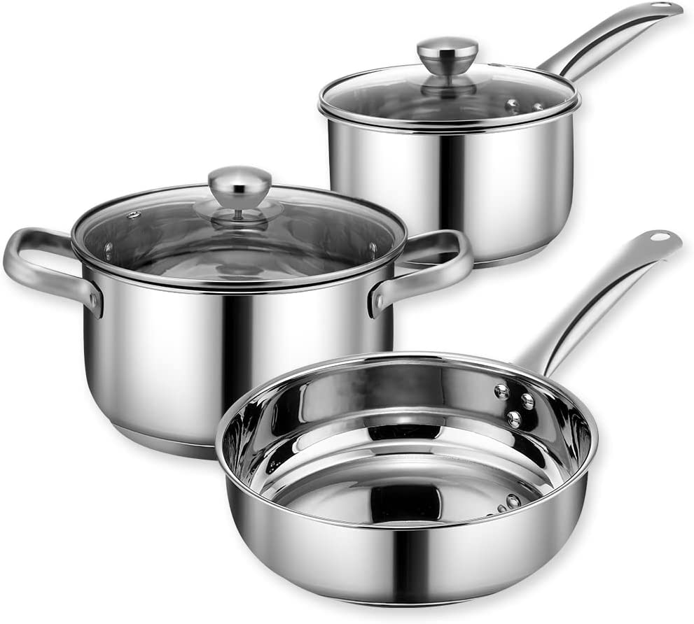 Embroidery Pots and Pans Set 5Piece, UltraClad Pro Embroidery Cookware Set,Works with