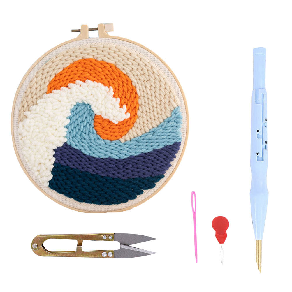 Embroidery Punch Kit Tools Needle Tool Hooking Threader Kits Starter