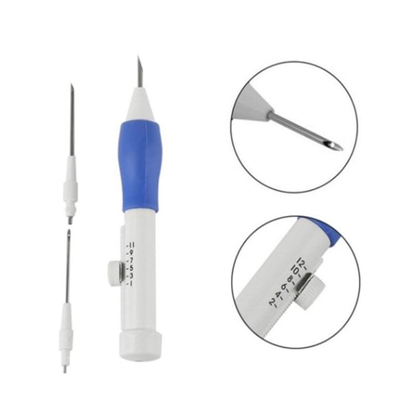 Embroidery Punch Needle  Adjustable Embroidery Pen, Sewing Punch Needle Weaving Tool for Sewing, Knitting, DIY Craft  Beginner Friendly with Ergonomic Silicone Handle