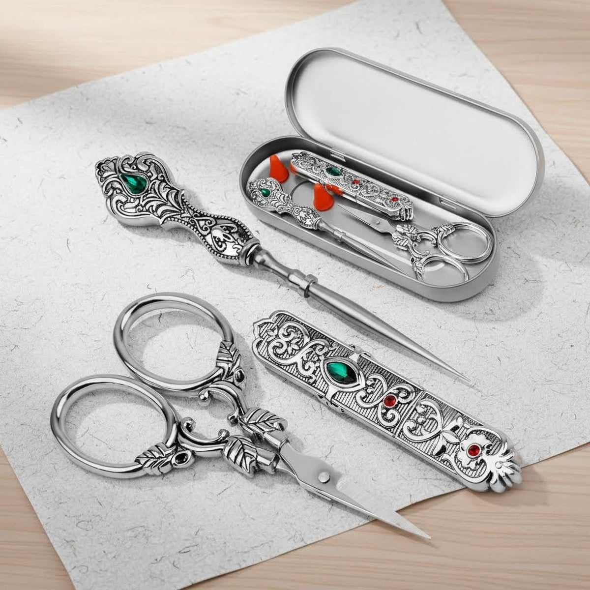 Embroidery Scissors Kits, Vintage European Style Sewing Tools with ...
