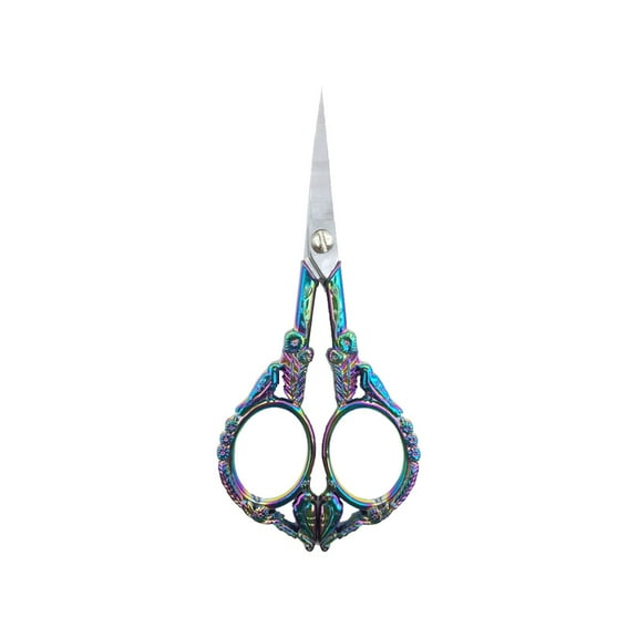 Embroidery Scissors, Small Sharp Pointed Sewing Scissors for Craft Cross Stitch Needlework Artwork Knitting Thread Yarn Detail Cutting Tools (Blue) 2.05x4.53"