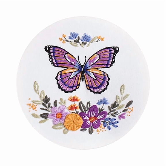 Embroidery Set Embroidery Starter Kits Butterfly Floral Embroidery Kits