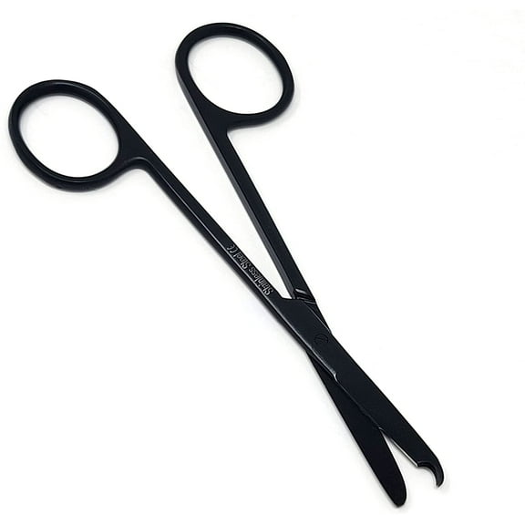 Embroidery Sewing Scissors, One Hook Blade, Stainless Steel 4.5" Slip n Snip Seam Ripper, Black