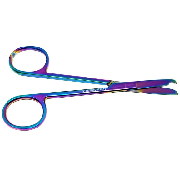 Embroidery Sewing Scissors, One Hook Blade, Stainless Steel 4.5" Slip n Snip Seam Ripper, Multi