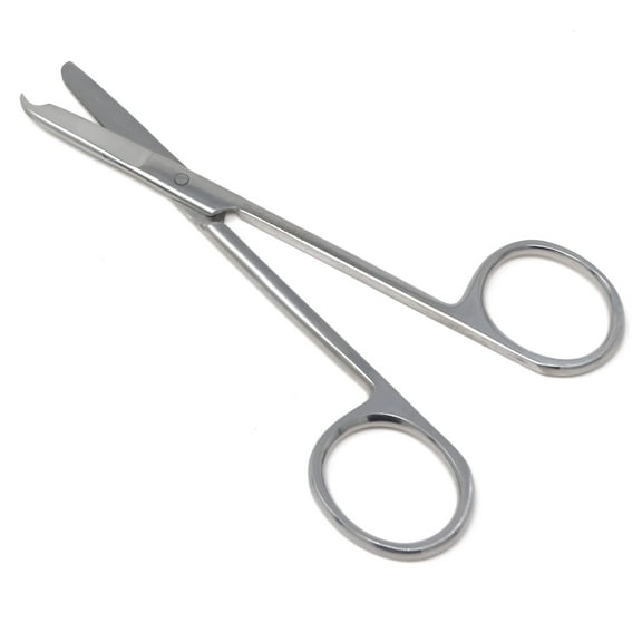 Embroidery Sewing Scissors, One Hook Blade, Stainless Steel 4.5" Slip n Snip Seam Ripper, Silver