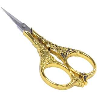 4.5 Sharp Curved Tip Craft Applique Embroidery Scissors, Stainless Steel  Thread Clippers 