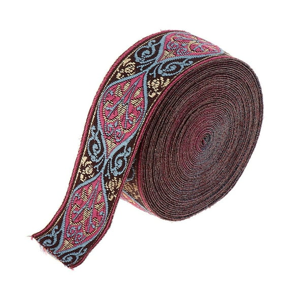 Embroidery Silk Fabric Decorated Crafting Ribbon Sari Border Embroidered Home Decor Clothing Accessories - as described, 30x5000mm