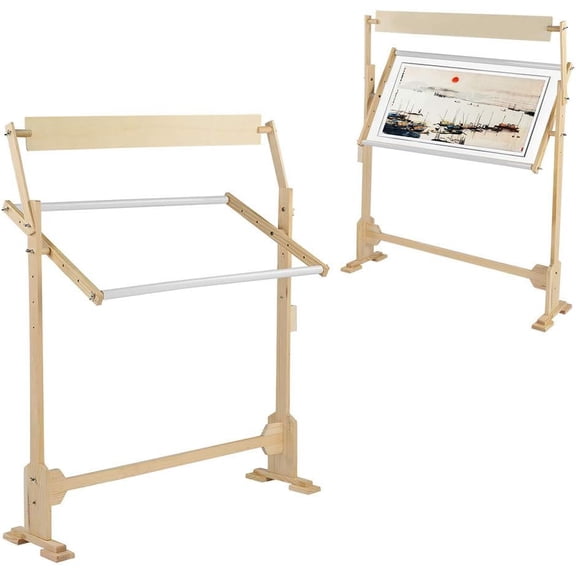 Embroidery Stand,Pillowcase Embroidery Frame Portable Embroidery Frame Easy To Install Adjustable Wood Cross Stitch Frame Stand,Standing Cross Stitch Frame For Art Craft Sewing And Hanging
