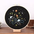 thumbnail image 1 of Embroidery Starter Kits with Stars & Moon Pattern and Instructions, Plastic Embroidery Hoops,Color Threads and Needles,Embroidery Kit for Home Decor(LE18), 1 of 4