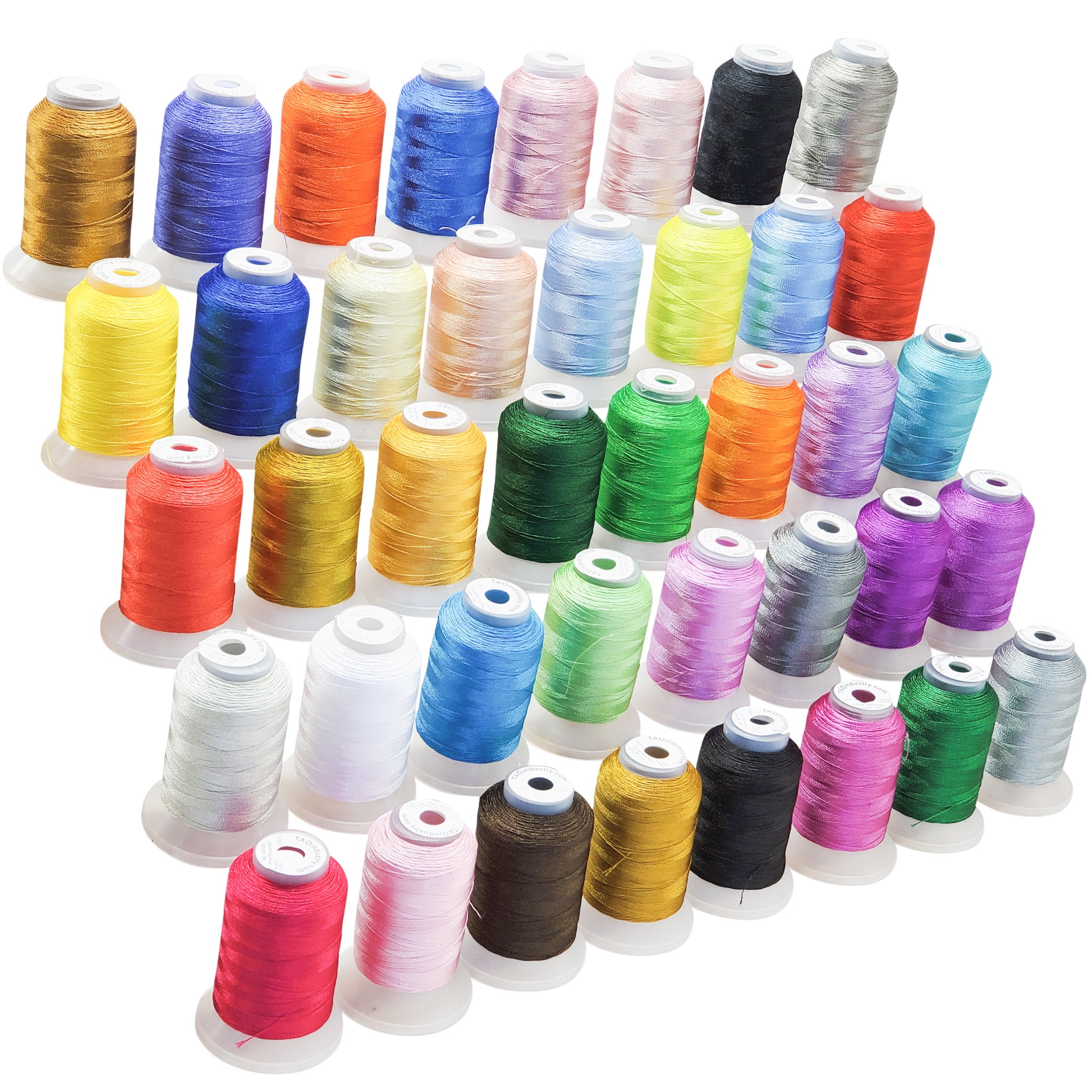 40 Colors Polyester Embroidery Machine Thread Kit for Embroidery/Sewing  Machine 40wt 500M(550Yards) 