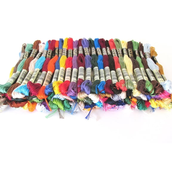French Cotton Embroidery Floss 100 Colors, Complete Set for Cross Stitch, Clothing Repair, Macrame, No Repeat Shades, Multicolor