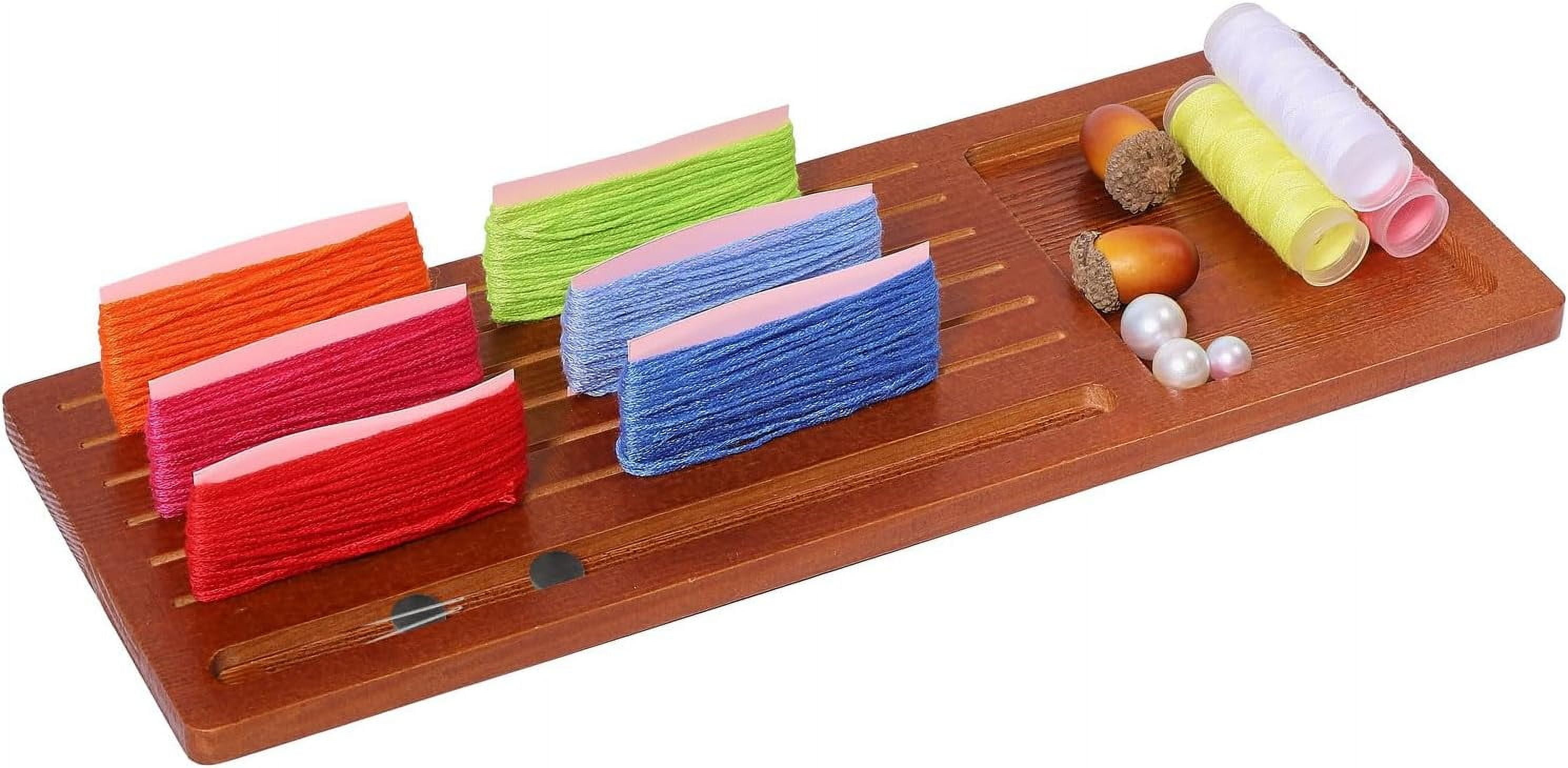 Embroidery Tools Supplies Tray Wooden Bobbin Rack Sewing Thread Winding ...