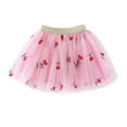 thumbnail image 1 of Embroidery Tulle Tutu Skirt With Heart Cherry Pineapple For Girls 1 10 Years Size 3-4T, 1 of 5