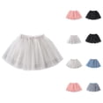 thumbnail image 1 of Embroidery Tulle Tutu Skirt with Plaid Striped Rainbow Flower for Girls 1-10 Years Pretty Princess Dancing Skirt for Birthday Party and Holiday, 1 of 6
