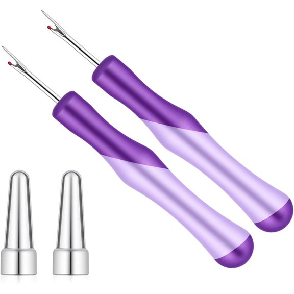 Embroidery and Hand-Sewing Seam Ripper 2-Pack for -Stitchers and Quilters, No Scissors Needed, Ergonomic Plastic