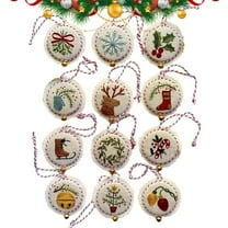 Embroidery kit,Embroidery Kit for Beginners,Hand Embroidery,Christmas Embroidery Kit for Adults,Embroidery Kit Christmas Ornaments, Christmas Embroidery Kit with DIY Material Package