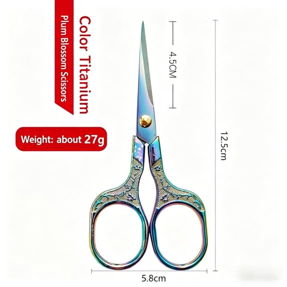 Embroidery precision scissors - 5-inch vintage scissors - 2 sets, super sharp blade scissors, small handicraft scissors, versatile use...