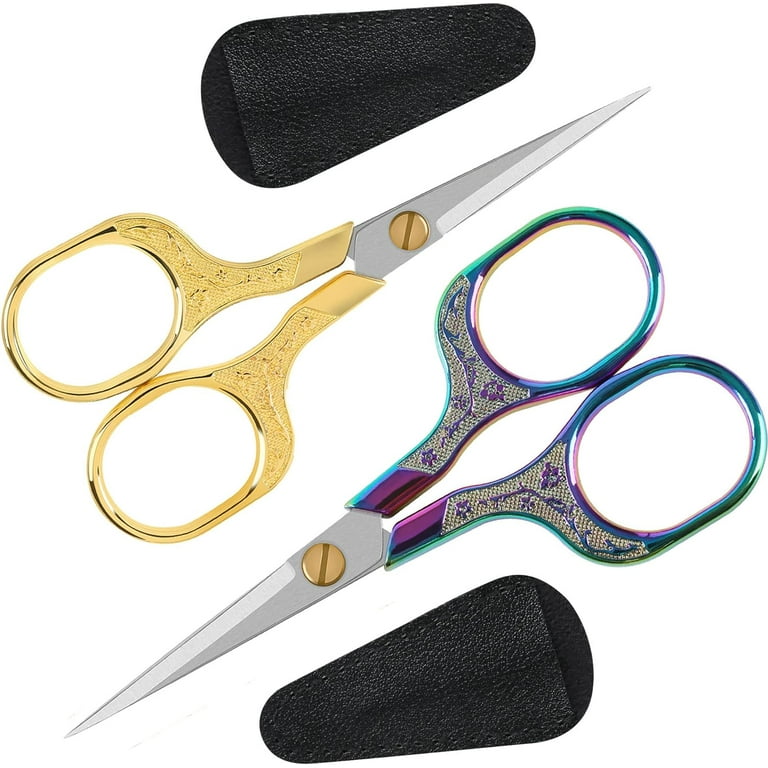 Embroidery precision scissors-Glexal 5 Inch Vintage Scissors-2 pack,Ultra  Sharp Blade Shears,scotch small crafts scissors for multi purpose 