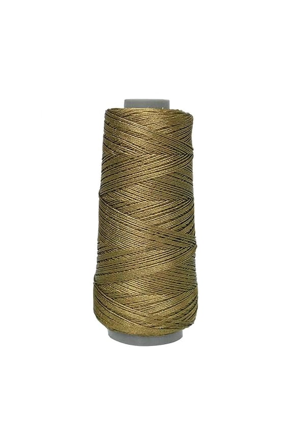 Embroiderymaterial 0.5 MM Thick Metallic Zari Threads for Jewellery Making, Bracelet Making, Aari Work, Embroidery Work, Dori/Rope, Safe to use in Machine (274 Meters/Antique Gold Color)
