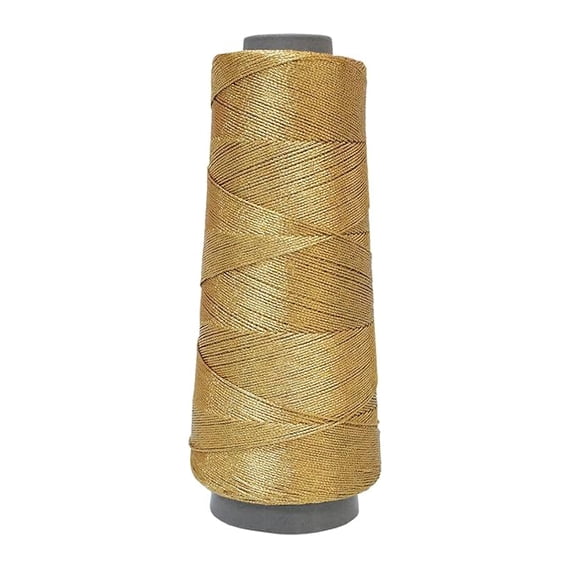 Embroiderymaterial Metallic Zari Thread, Gold, 0.5MM, 274M/30G, Machine-Safe, Ideal for Jewellery, Aari Work & Embroidery
