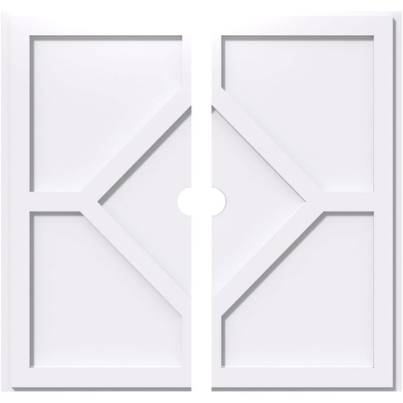 Embry Architectural Grade PVC Contemporary Ceiling Medallion 30"OD x 2"ID x 10 1/2"C - Two Piece