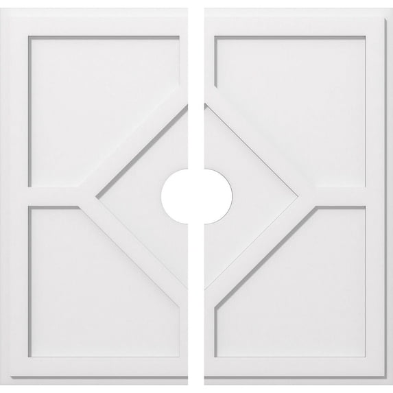 Embry Architectural Grade PVC Contemporary Ceiling Medallion 34"OD x 5"ID x 11 3/4"C - Two Piece