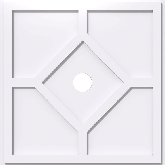 Embry Architectural Grade PVC Contemporary Ceiling Medallion 38"OD x 4"ID x 13 1/4"C