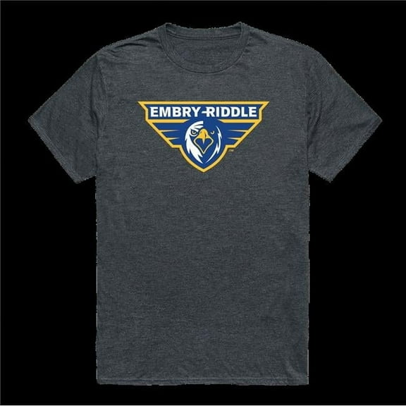Embry-Riddle Aeronautical University Eagles Cinder College T-Shirt, Heather Charcoal - 2XL