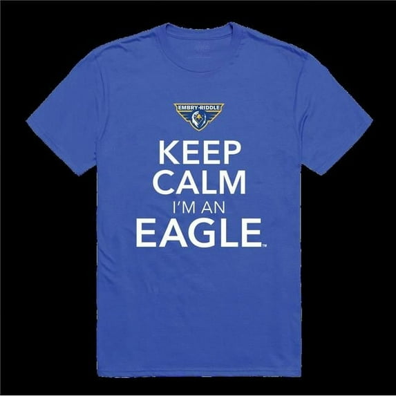Embry-Riddle Aeronautical University Eagles Keep Calm T-Shirt, Royal - Medium