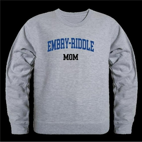 Embry-Riddle Aeronautical University Eagles Mom Crewneck Sweatshirt, Heather Grey - Medium