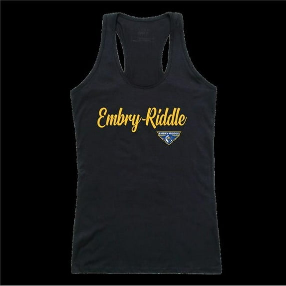 Embry-Riddle Aeronautical University Eagles Script Tank Top, Black - 2XL