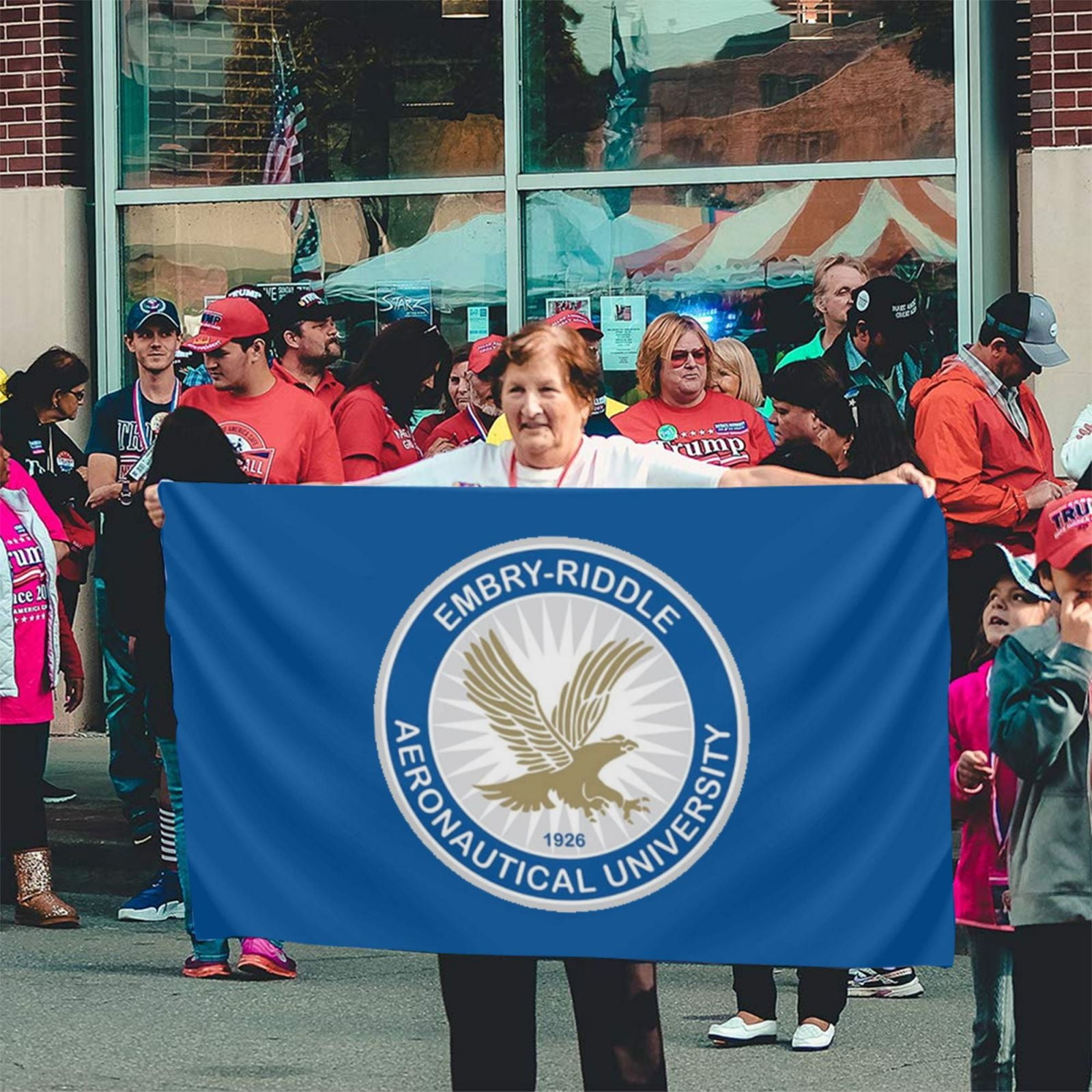 Embry-Riddle Aeronautical University Logo Flag 3x5 Ft Holiday Banner ...